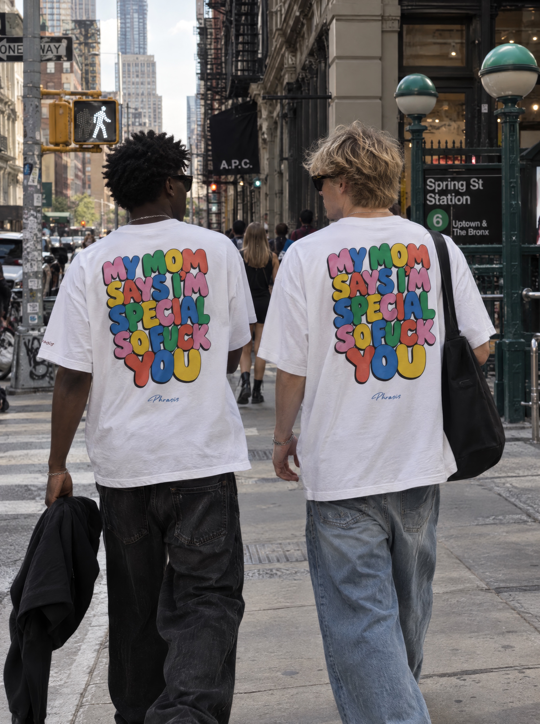 PHRASIS premium oversized tee editorial, right frame